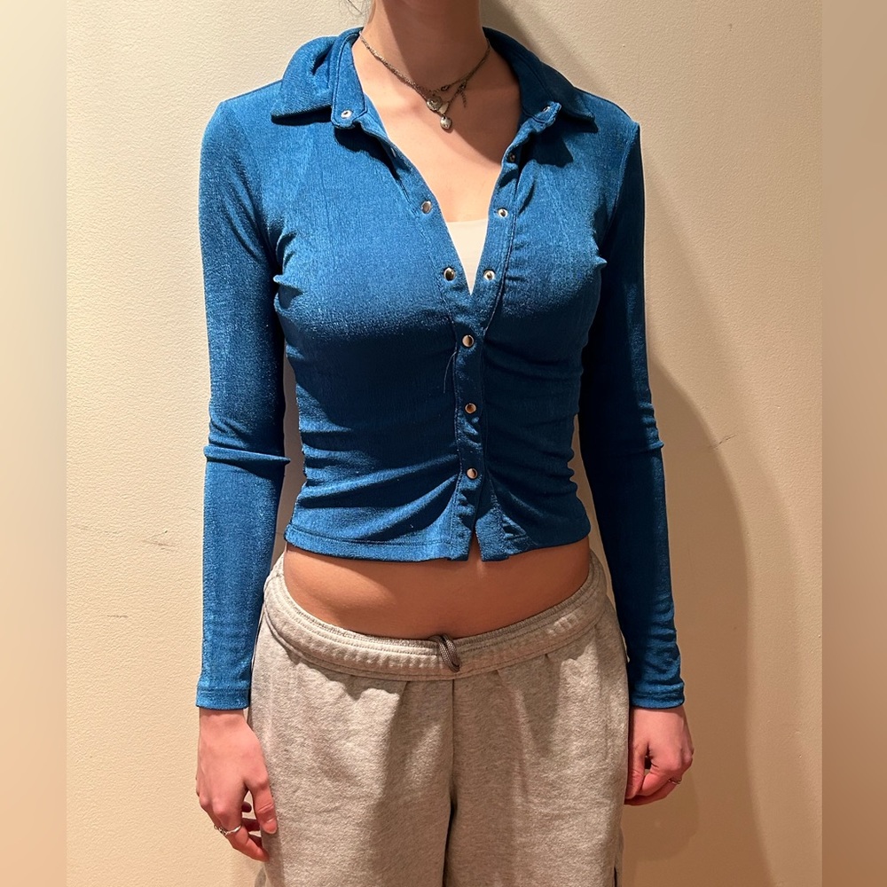 Princess Polly blue top 🐬🪼